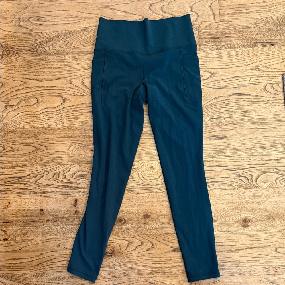 Athleta green/Viridian Saturation stash tights size small. Great condition